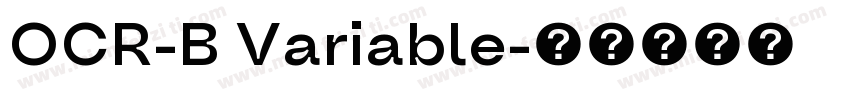 OCR-B Variable字体转换